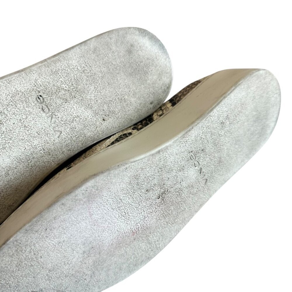 Vince Saxon 2 Slip On Sneakers Flats Snakeskin Python Leather Size 7 Women's - Picture 14 of 14